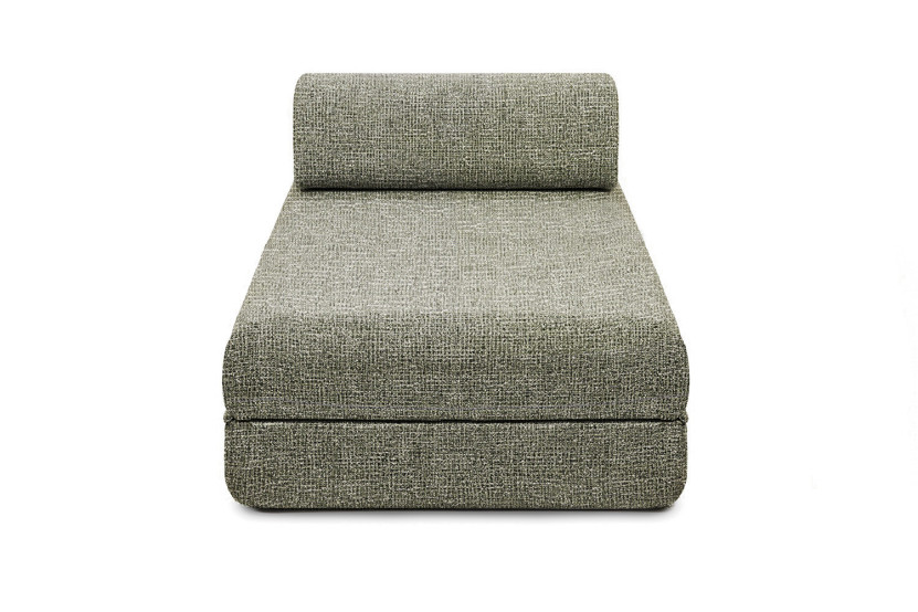 Méridienne convertible et modulable - Tissu tweed - Vert