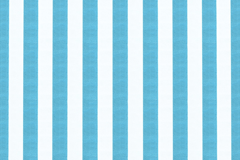 Housse Canapé droit - 3 places - Tissu imperméable à rayures, blanc et bleu