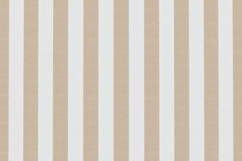 Housse Méridienne - Tissu imperméable à rayures, blanc et marron