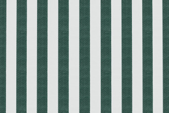 Housse Canapé droit - 3 places - Tissu imperméable à rayures, blanc et vert foncé