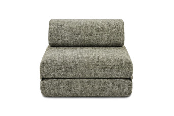 Fauteuil convertible et modulable - Tissu tweed - Vert Fauteuil convertible et modulable - Tissu tweed - Vert