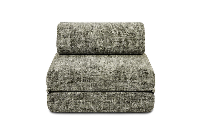 Fauteuil convertible et modulable - Tissu tweed - Vert