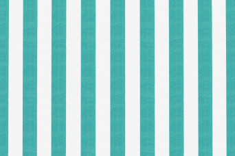 Housse Canapé droit - 3 places - Tissu imperméable à rayures, blanc et bleu turquoise