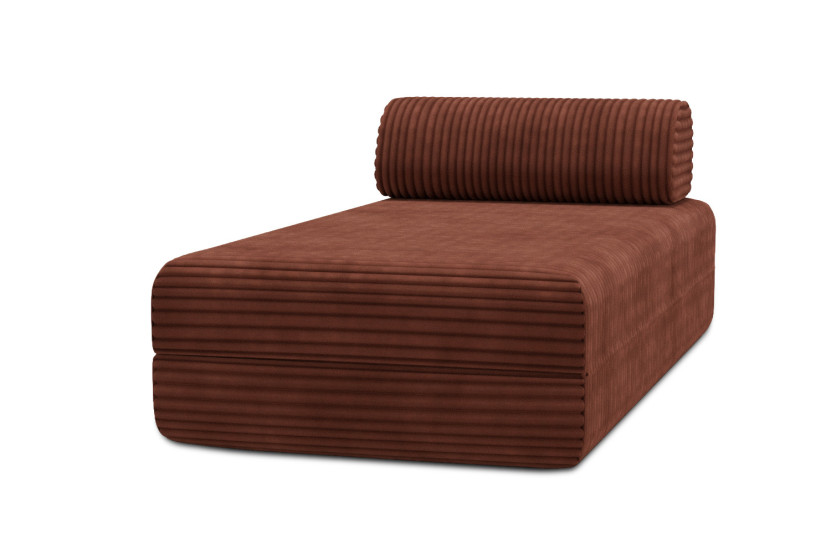 Housse Méridienne convertible - Tissu velours côtelé XL terracotta