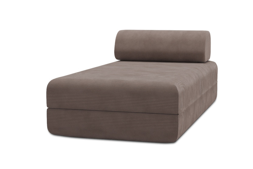 Housse Méridienne convertible - Tissu velours côtelé taupe