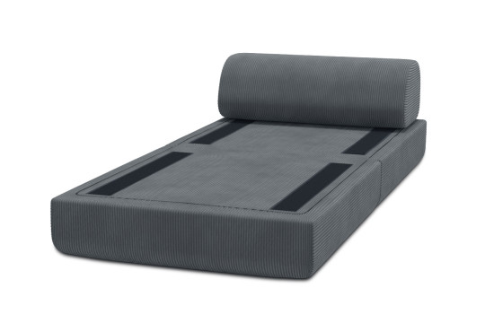 Fauteuil convertible et modulable - Velours côtelé Gris