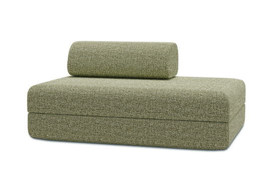 Canapé 2 places convertible et modulable - Tissu tweed Vert