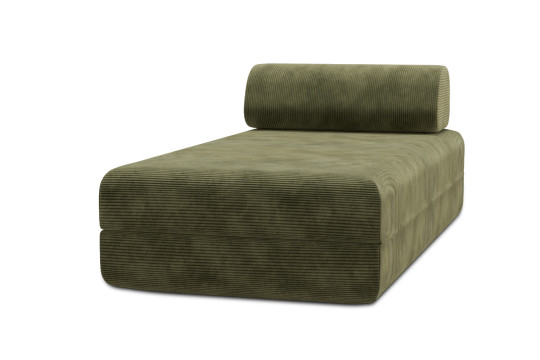 Méridienne convertible et modulable - Velours côtelé Vert