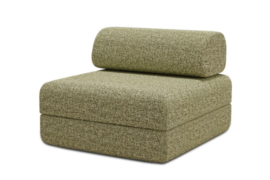 Fauteuil convertible et modulable - Tissu tweed Vert