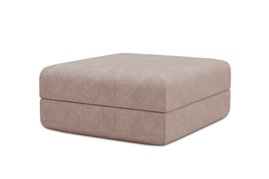 Pouf convertible et modulable - Velours côtelé Rose pâle