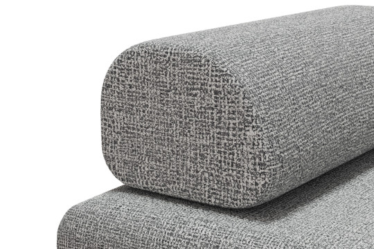 Canapé 3 places convertible et modulable - Tissu tweed Gris