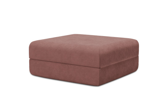 Pouf convertible et modulable - Velours côtelé Rose