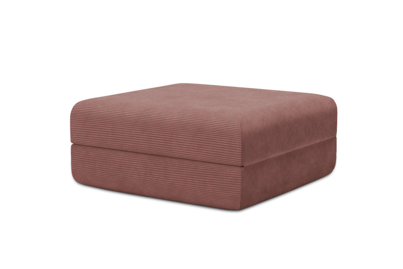 Pouf convertible et modulable - Velours côtelé Rose