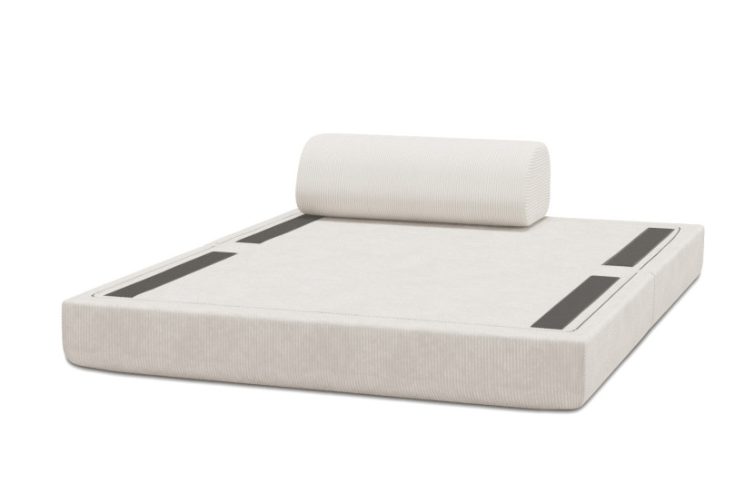 Canapé 2 places convertible et modulable - Velours côtelé Blanc