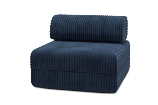 Housse Fauteuil convertible - Tissu velours côtelé XL bleu