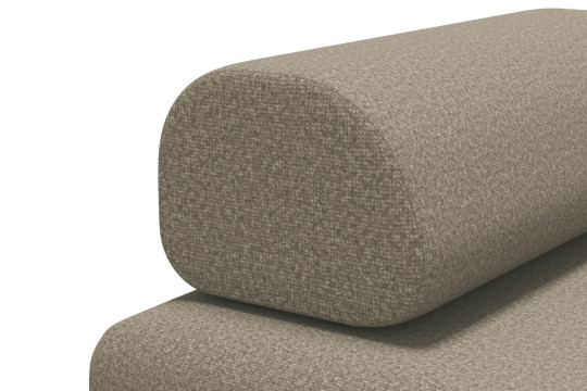 Méridienne convertible et modulable - Tissu lisse Marron