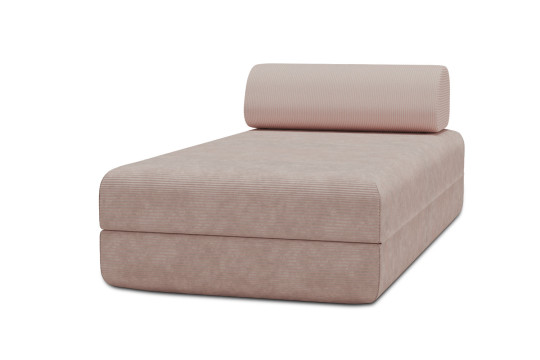 Housse Méridienne convertible - Tissu velours côtelé rose pâle