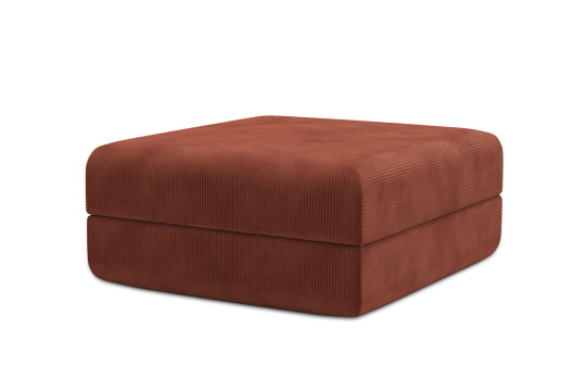 Pouf convertible et modulable - Velours côtelé Terracotta