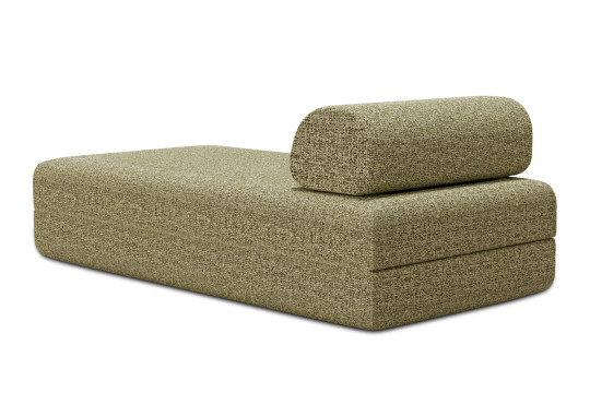 Méridienne convertible et modulable - Tissu tweed Vert