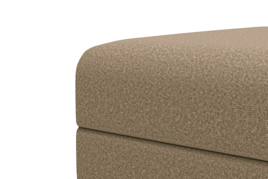 Pouf convertible et modulable - Tissu lisse Marron