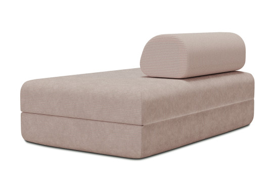 Canapé 2 places convertible et modulable - Velours côtelé Rose pâle