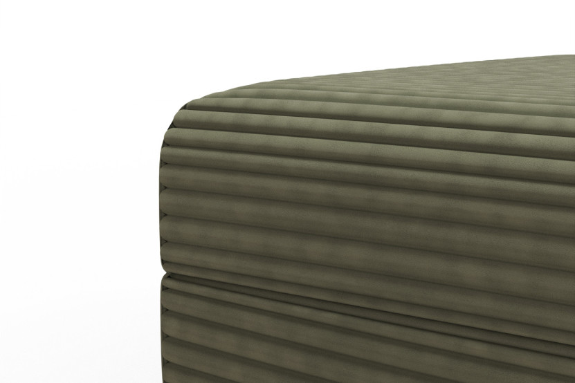 Pouf convertible et modulable - Velours côtelé XL Vert