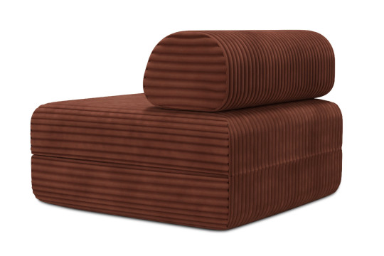 Fauteuil convertible et modulable - Velours côtelé XL Terracotta