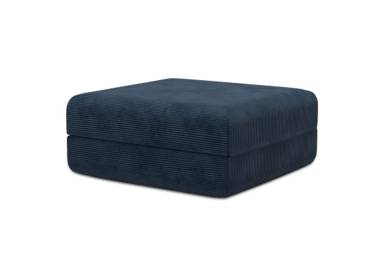 Pouf convertible et modulable - Velours côtelé Bleu