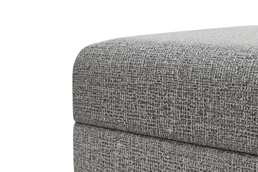 Pouf convertible et modulable - Tissu tweed Gris