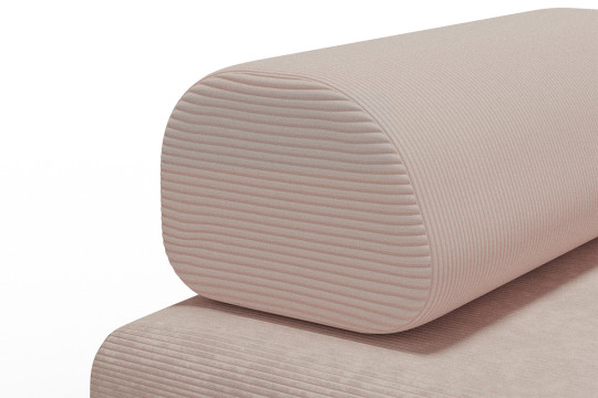 Fauteuil convertible et modulable - Velours côtelé Rose pâle