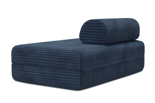 Canapé 2 places convertible et modulable - Velours côtelé XL Bleu