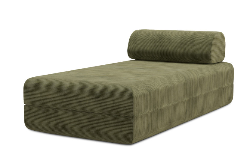 Méridienne convertible et modulable - Velours côtelé Vert