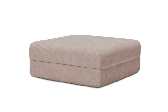 Pouf convertible et modulable - Velours côtelé Rose pâle