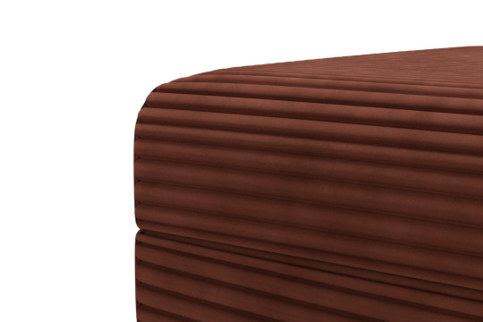 Pouf convertible et modulable - Velours côtelé XL Terracotta