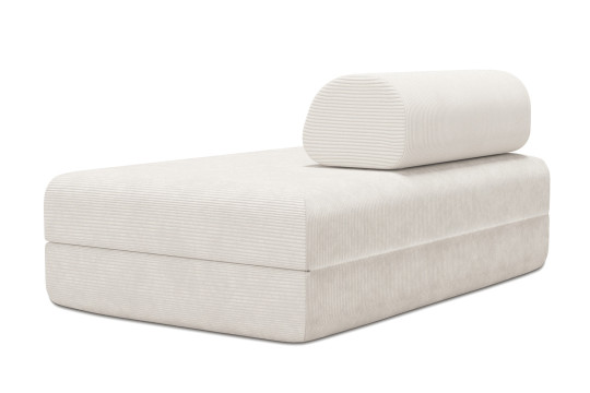 Canapé 2 places convertible et modulable - Velours côtelé Blanc