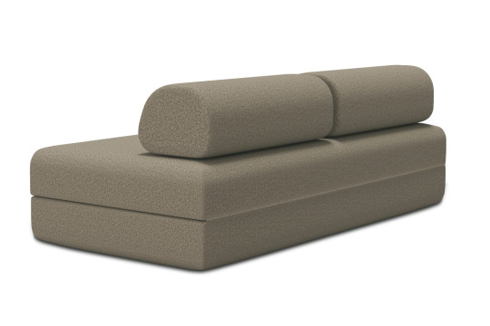 Canapé 3 places convertible et modulable - Tissu lisse Marron