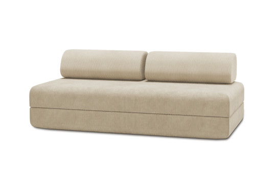 Canapé 3 places convertible et modulable - Velours côtelé Beige