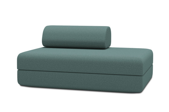 Canapé 2 places convertible et modulable - Tissu lisse Vert