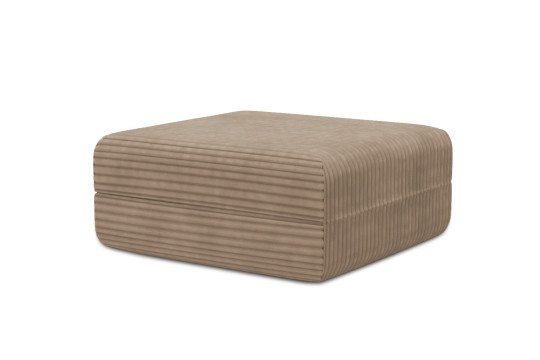 Pouf convertible et modulable - Velours côtelé XL Marron