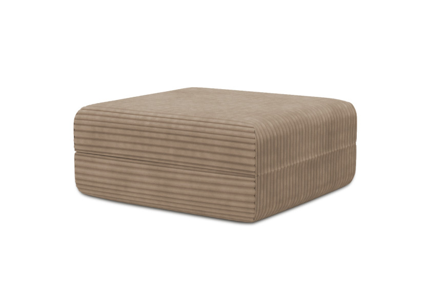Pouf convertible et modulable - Velours côtelé XL Marron