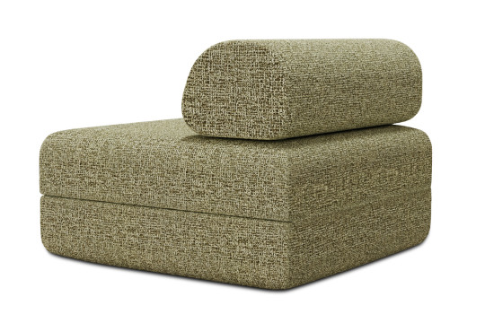 Fauteuil convertible et modulable - Tissu tweed Vert