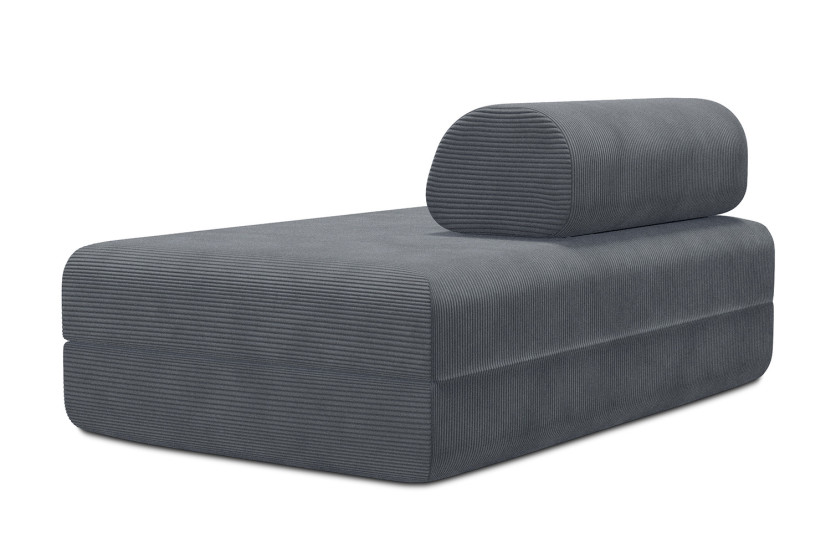 Canapé 2 places convertible et modulable - Velours côtelé Gris