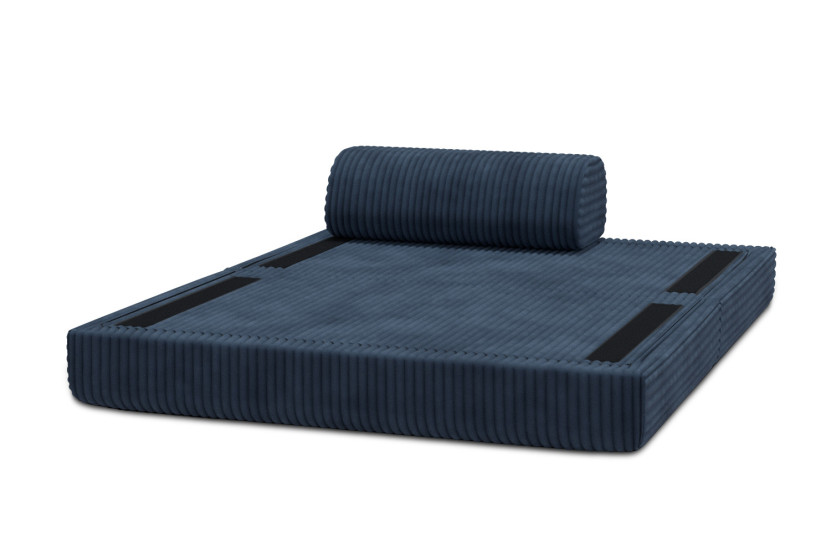 Canapé 2 places convertible et modulable - Velours côtelé XL Bleu