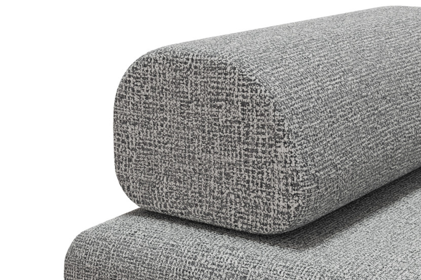 Canapé 2 places convertible et modulable - Tissu tweed Gris