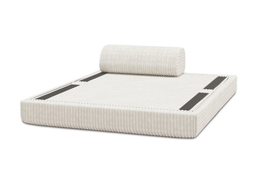 Canapé 2 places convertible et modulable - Velours côtelé XL Blanc