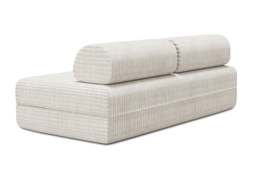 Canapé 3 places convertible et modulable - Velours côtelé XL Blanc