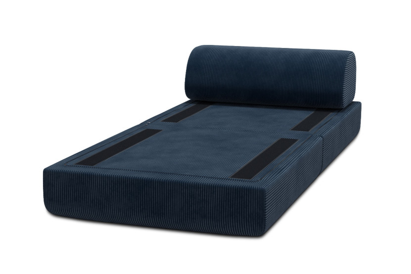 Fauteuil convertible et modulable - Velours côtelé Bleu