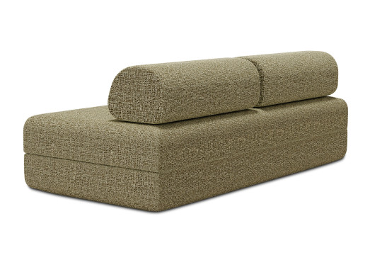 Canapé 3 places convertible et modulable - Tissu tweed Vert