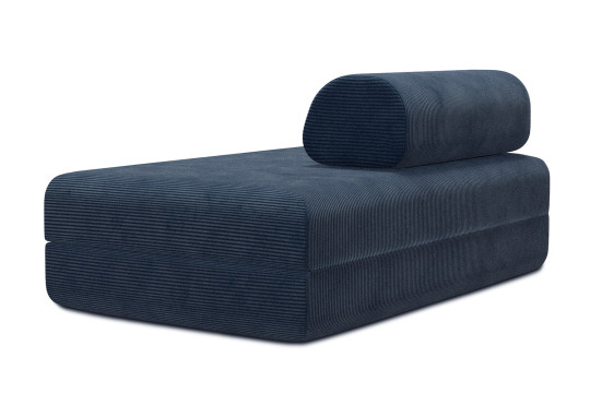 Canapé 2 places convertible et modulable - Velours côtelé Bleu