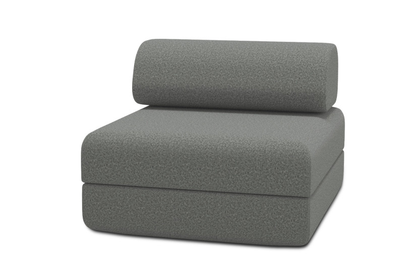 Housse Fauteuil convertible - Tissu lisse gris